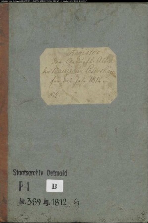 Zivilstandsregister der evangelischen Gemeinde Petershagen, Kreis Minden (GHT 1812) (Gemeinde: Evangelische Gemeinden Petershagen)