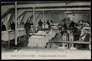 Hospital Val-de-Grace in Paris - Krankensaal für deutsche Verwundete