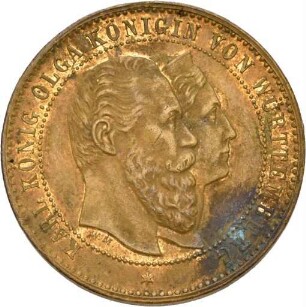 Medaille auf das 25-jährige Regierungsjubiläum König Karls von Württemberg