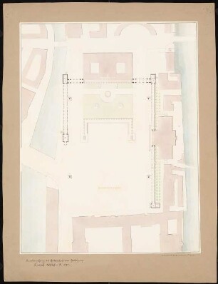 Ausschmückung des Lustgartens zur Huldigung Friedrich Wilhelm IV., Berlin: Lageplan