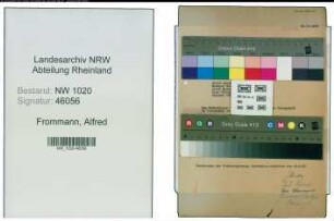 Entnazifizierung Alfred Frommann , geb. 00.00.0000 ()
