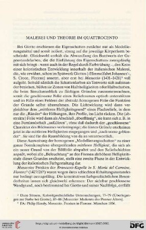 Malerei und Theorie im Quattrocento