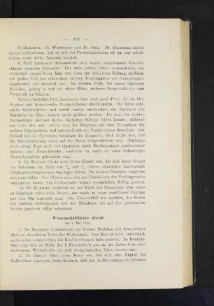 Wissenschaftlicher Abend am 7. Mai 1904.