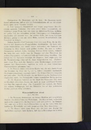 Wissenschaftlicher Abend am 7. Mai 1904.