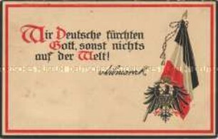 Patriotische Postkarte mit Bismarck-Zitat