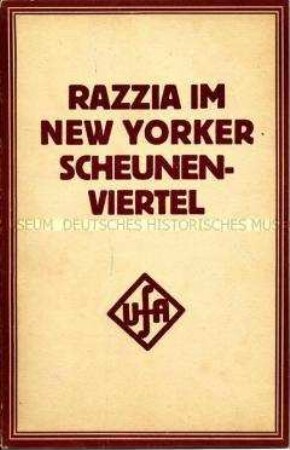 Programmheft zu dem UfA-Film "Razzia im New Yorker Scheunenviertel"