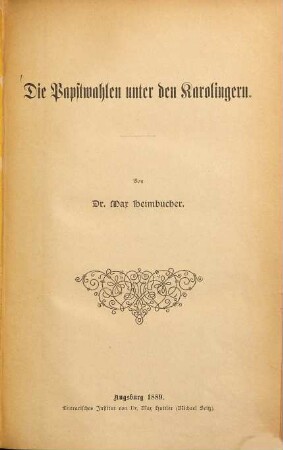 Die Papstwahlen unter den Karolingern