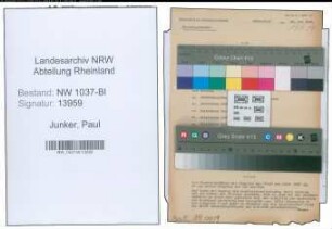Entnazifizierung Paul Junker , geb. 21.01.1905 (Fleischagent)