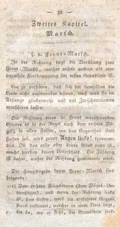 §. 1. Front-Marsch.