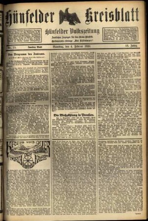 Zweite Ausgabe vom Samstag, den 04. Februar 1928.