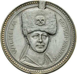 Weltkriegsmedaille mit Brustbild des deutschen Kronprinzen Wilhelm von Preußen, 1915