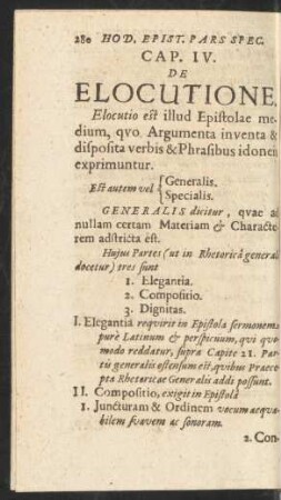 Cap. IV. De Elocutione.