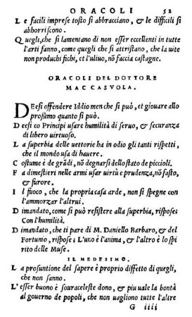 Oracoli Del Dottore Maccasvola.