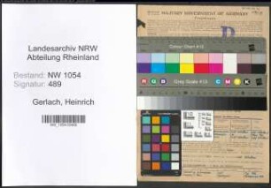 Entnazifizierung Heinrich Gerlach , geb. 03.08.1913 (Steuerinspektor)