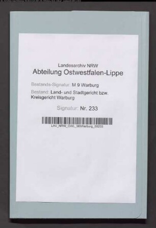 Subhastation des Eigentums der Witwe Pauline Grone geb. Schlüter, Warburg