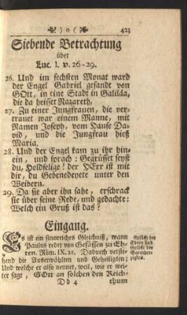 Siebende Betrachtung