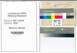 Entnazifizierung Wilhelm Behrens , geb. 00.00.0000 (Beamter)