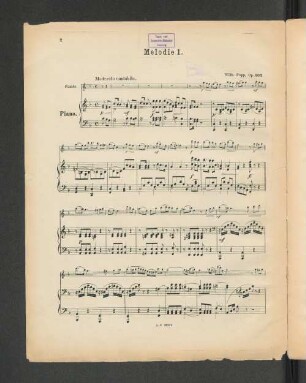 Melodie 1. [Piano.]