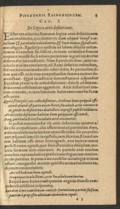 Cap. I. De Logicae artis definitione.