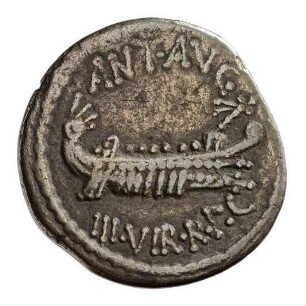 Münze, Denar, 32 - 31 v. Chr.