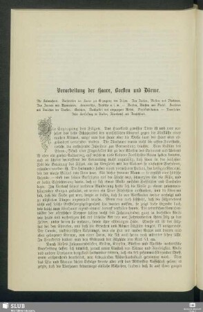 Verarbeitung der Haare, Borsten und Därme