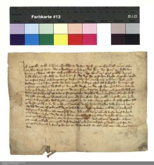 Revers Epchin Meides bezüglich seiner Verpflichtung als Burgmann auf der Burg Stolzenberg durch Heinrich [von Kranlucken], Abt von Fulda