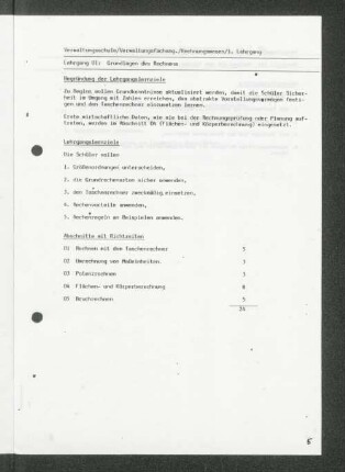 [Lehrgänge 01 bis 03]