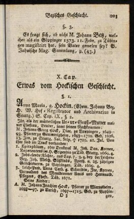 205-208, X. Cap. Etwas vom Hockischen Geschlecht.
