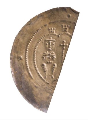 Münze, Brakteat (Hälbling), Anfang 13. Jh.