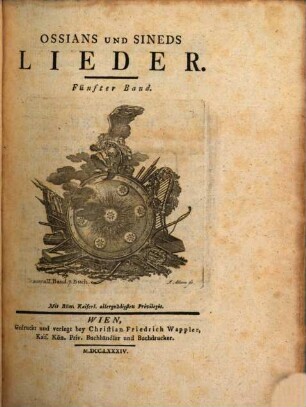 Ossians und Sineds Lieder, 5