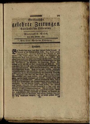 Vierzigstes Stück, den 2ten Oktobr. 1790.