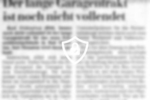 Der lange Garagentrakt ist noch nicht vollendet