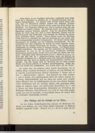 Der Rückzug und die Kämpfe an der Aisne