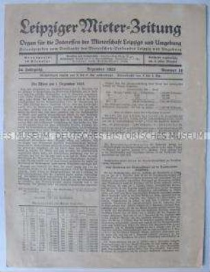 Mitteilungsblatt des Mieterschutz-Verbandes Leipzig