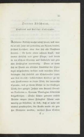 Dritter Abschnitt. Sophiens und Anselms Kinderjahre