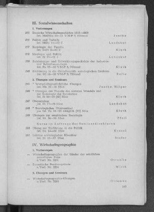 III. Sozialwissenschaften