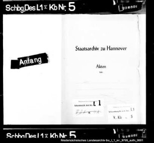 Landsteuer und Schatzregister Enthält: auch: Amt Bokeloh