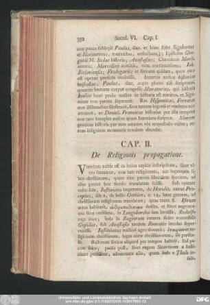 Cap. II. De Religionis propagatione.