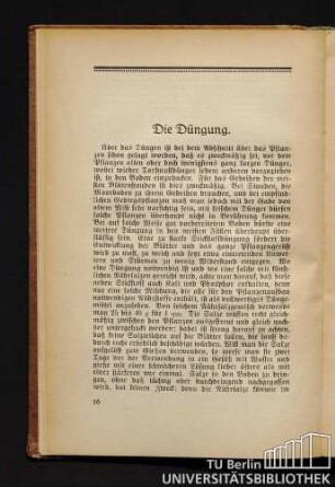 Die Düngung.