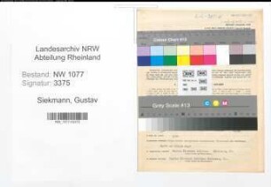 Entnazifizierung Gustav Siekmann , geb. 02.10.1896 (Polizist)