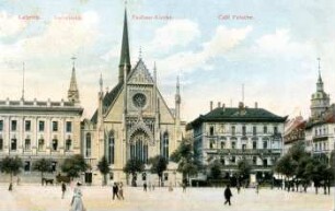 Leipzig. Universität ; Pauliner Kirche ; Café Felsche