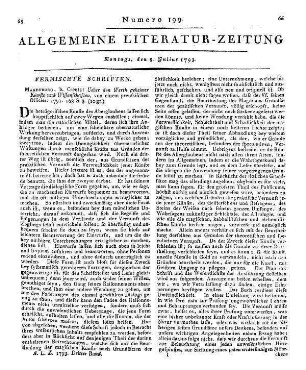 [Boguslawski, Johann Heinrich Georg von]: Ueber den Werth geheimer Künste und Wissenschaften / von einem Preussischen Offizier. - Magdeburg : Creutz, 1791