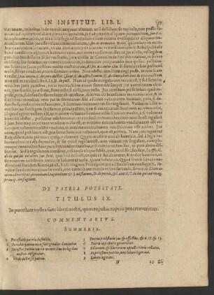 De Patria Potestate. Titulus IX.