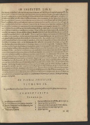 De Patria Potestate. Titulus IX.