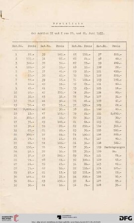Preisliste