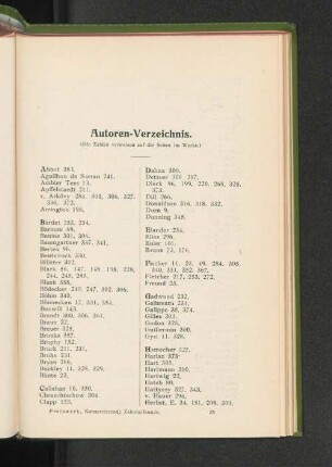 Autoren-Verzeichnis.