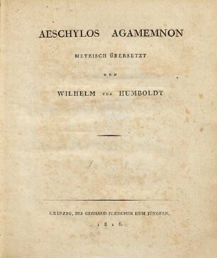 Aeschylos Agamemnon