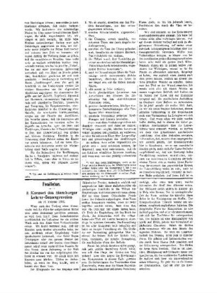 Feuilleton : 2. Konzert des Hamburger Lehrer-Gesangvereins