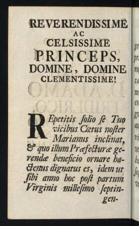 2v-8v, Reverendissime ac Celsissime Princeps, Domine, Domine, Clementissime!