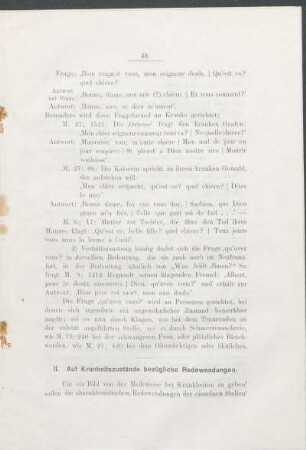 II. Auf Krankheitszustände bezügliche Redewendungen.